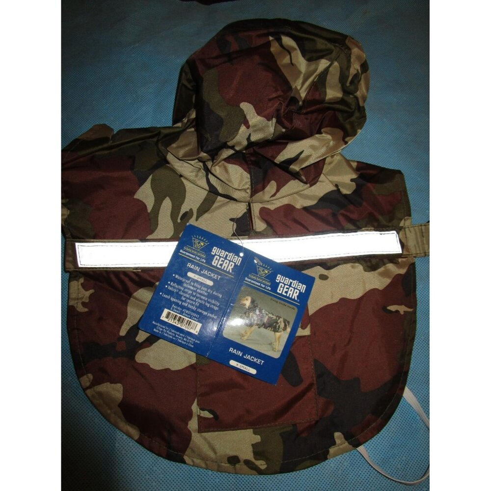 Guardian Gear Camo Rain Coat Jacket Green Camo Dog Puppy Coat X Small